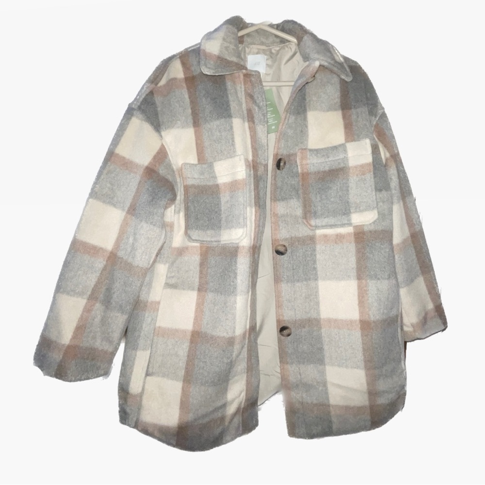H&M plaid Shacket